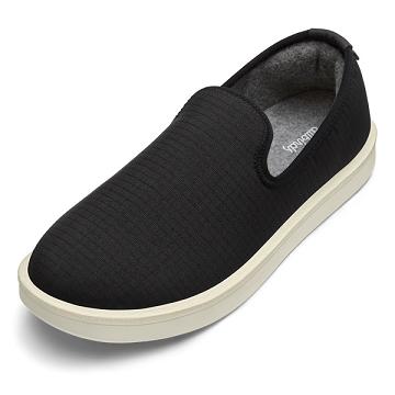 Beige / Black Allbirds Wool Lounger Woven Men's Slip On Shoes | IN1087EB