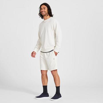 Beige / White Allbirds R&R Sweat Men's Shorts | IN1300BE