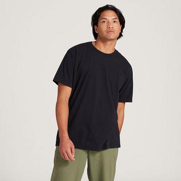 Black Allbirds Allgood Cotton Men's T Shirts | IN1292YX