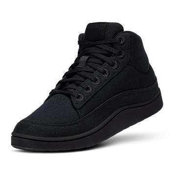 Black Allbirds Canvas Pacer Mids Men's High Tops | IN1221NW