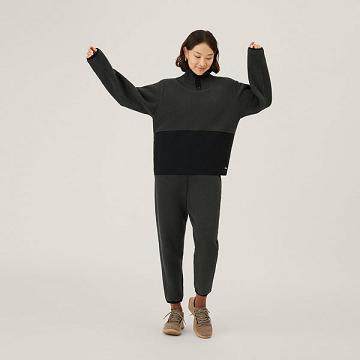 Black Allbirds Fluff Fleece Women's Pants | IN1764WN