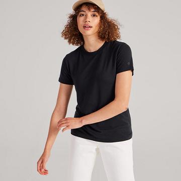 Black Allbirds Sea Women's T Shirts | IN1736RV