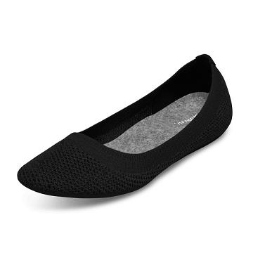 Black Allbirds Tree Breezers Women's Flat Shoes | IN1677AH