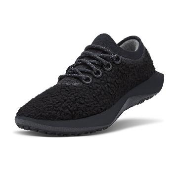 Black Allbirds Wool Dasher Fluffs Men's Running Shoes | IN1127GS