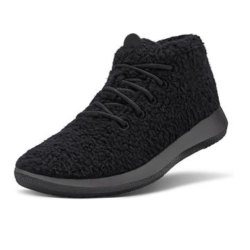 Black Allbirds Wool Runner-up Fluffs Men's High Tops | IN1223VR