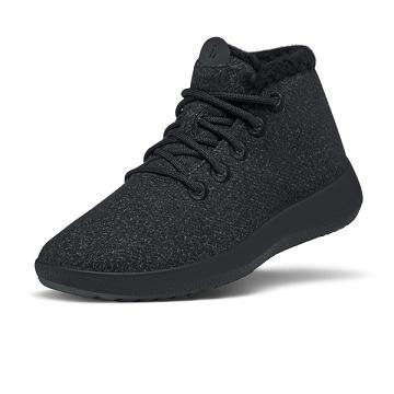 Black Allbirds Wool Runner-up Mizzle Fluffs Men's High Tops | IN1217EB