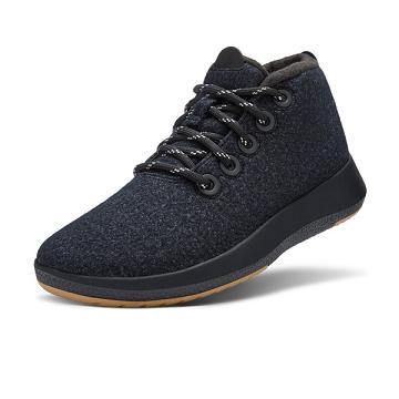 Black Allbirds Wool Runner-up Mizzles Men's High Tops | IN1229IN