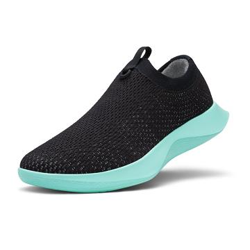 Black / Mint Allbirds Tree Dasher Relay Men's Running Shoes | IN1155DF