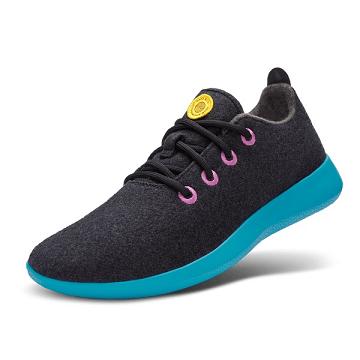 Black / Mint Allbirds Wool Runner Women's Sneakers | IN1484CT