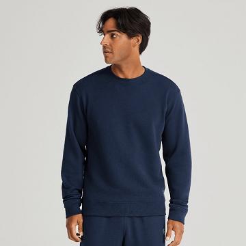 Blue Allbirds R&R Sweat Men's Shirts | IN1308HA