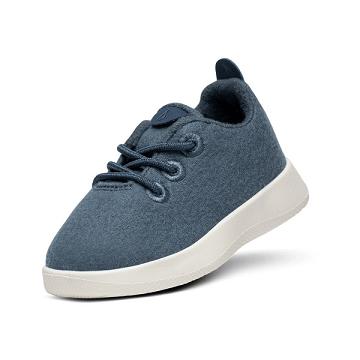 Blue Allbirds Smallbirds Wool Runner Kids' Sneakers | IN1861OK