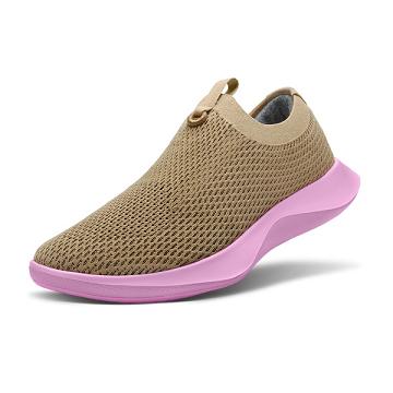 Brown / Pink Allbirds Tree Dasher Relay Men's Slip On Shoes | IN1117NW