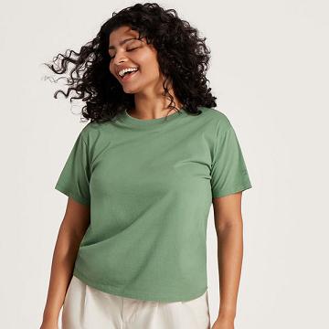 Green Allbirds Allgood Cotton Women's T Shirts | IN1746ZU