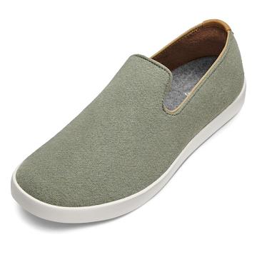 Green Allbirds Wool Loungers Men's Slip On Shoes | IN1096ZU