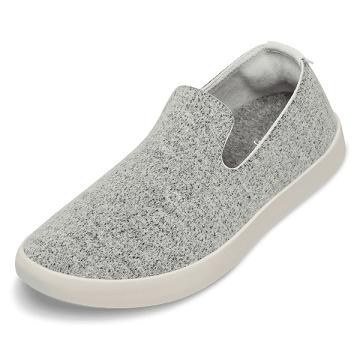 Grey / White Allbirds Wool Loungers Men's Slip On Shoes | IN1097LI