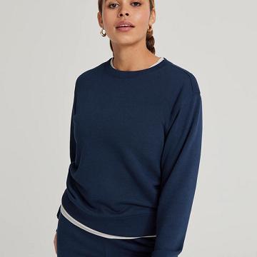 Navy Allbirds R&R Sweat Women's Shirts | IN1757OK