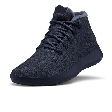 Navy Allbirds Wool Runner-up Mizzles Women's High Tops | IN1654IL