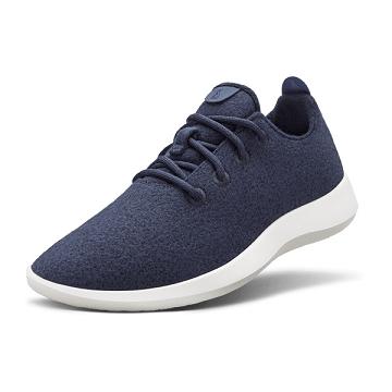 Navy / White Allbirds Wool Runner Men's Sneakers | IN1061EB