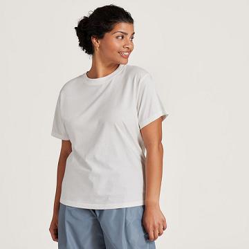 White Allbirds Allgood Cotton Women's T Shirts | IN1745XY