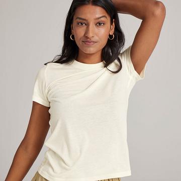 White Allbirds Sea Women's T Shirts | IN1734YX