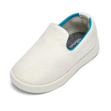 White Allbirds Smallbirds Wool Loungers Kids' Slip On Shoes | IN1872BE