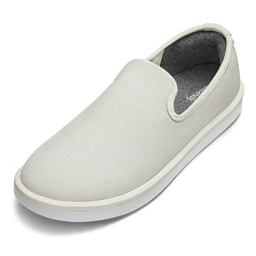 White Allbirds Wool Lounger Woven Men's Slip On Shoes | IN1084YX