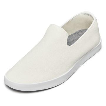 White Allbirds Wool Loungers Men's Slip On Shoes | IN1093VR