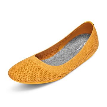 Yellow Allbirds Tree Breezers Women's Flat Shoes | IN1667XY