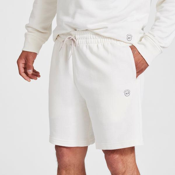 Beige / White Allbirds R&R Sweat Men's Shorts | IN1300BE