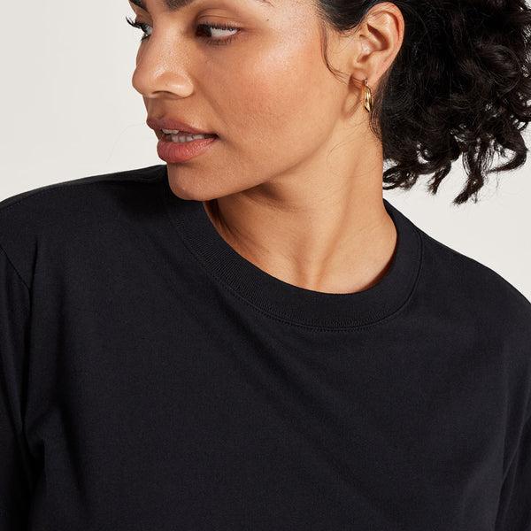 Black Allbirds Allgood Cotton Women's T Shirts | IN1744CT