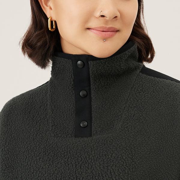 Black Allbirds Fluff Fleece Pullover Women's Hoodie | IN1777GS