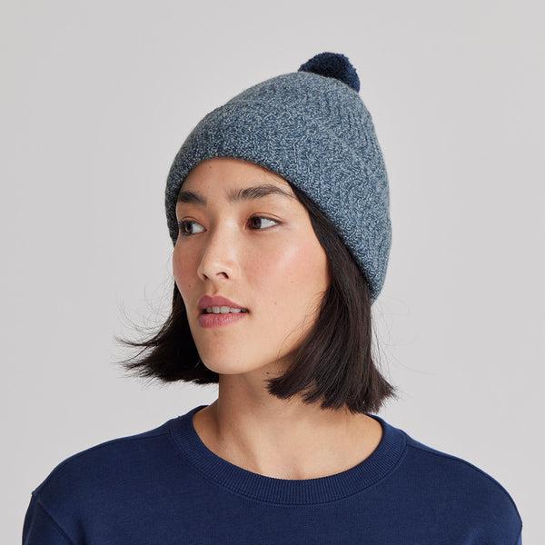 Black Allbirds The Pom Beanie Men's Hats | IN1402MQ