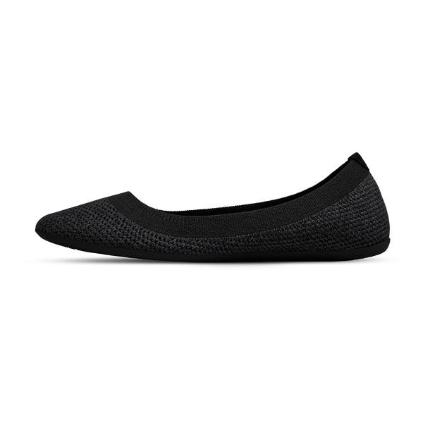 Black Allbirds Tree Breezers Lux Women's Flat Shoes | IN1674FD