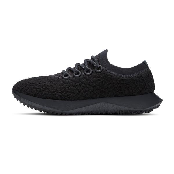 Black Allbirds Wool Dasher Fluffs Men's Running Shoes | IN1127GS