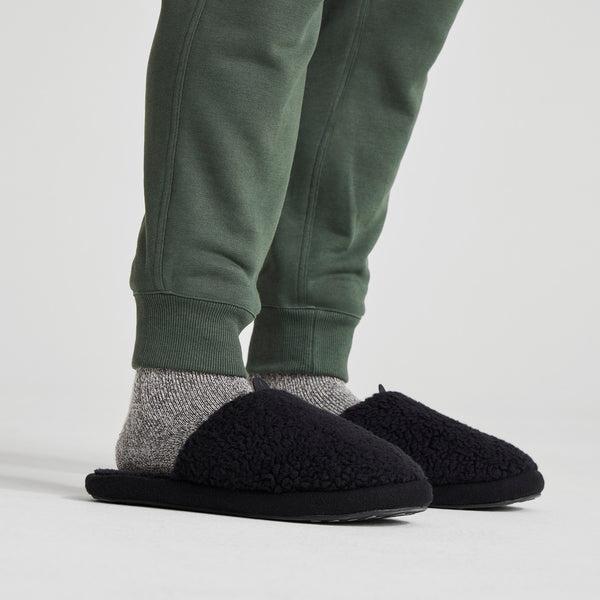 Black Allbirds Wool Dwellers Men's Slippers | IN1081OK