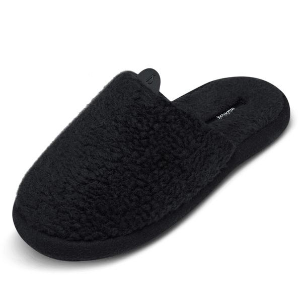 Black Allbirds Wool Dwellers Men\'s Slippers | IN1081OK