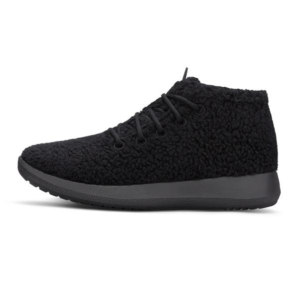 Black Allbirds Wool Runner-up Fluffs Men's High Tops | IN1223VR