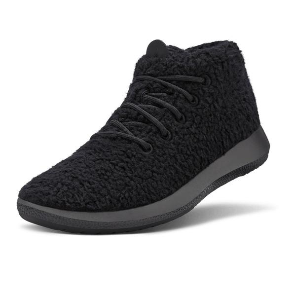 Black Allbirds Wool Runner-up Fluffs Men\'s High Tops | IN1223VR