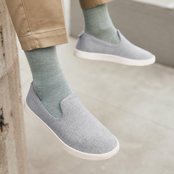 Black / Grey Allbirds Wool Loungers Men's Slip On Shoes | IN1099IN