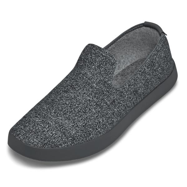 Black / Grey Allbirds Wool Loungers Men\'s Slip On Shoes | IN1099IN