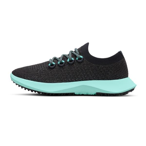 Black / Mint Allbirds Tree Dasher 2 Men's Running Shoes | IN1194MQ