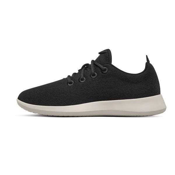 Black / White Allbirds Wool Runner Men's Sneakers | IN1066BE