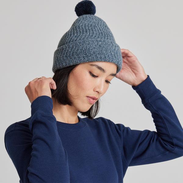 Blue Allbirds The Pom Beanie Men's Hats | IN1404BE