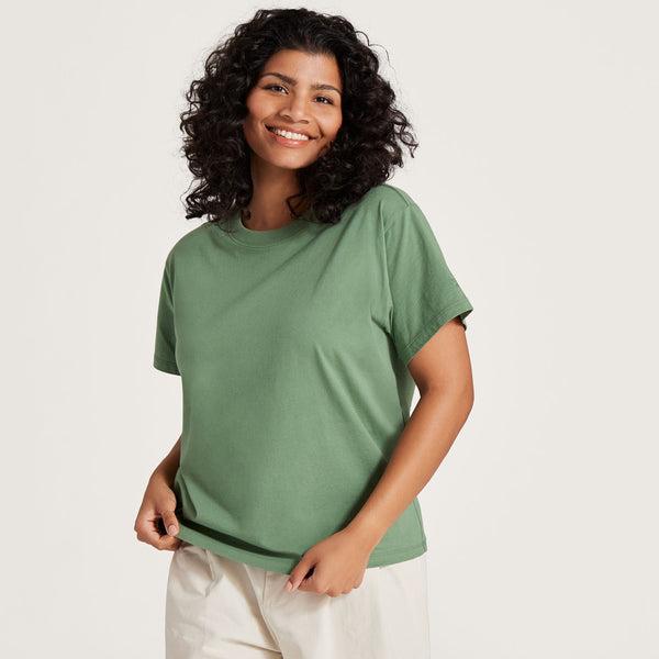 Green Allbirds Allgood Cotton Women's T Shirts | IN1746ZU