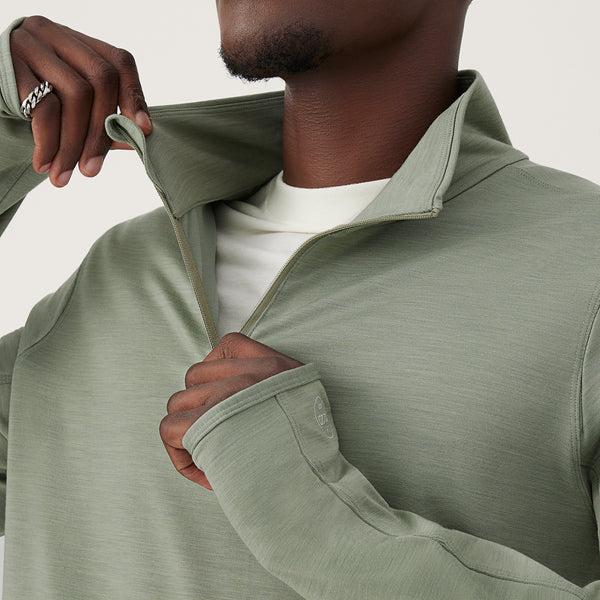 Green Allbirds Performance Quarter Zip Men's Hoodie | IN1325NW