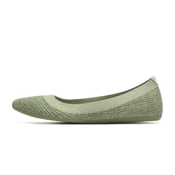 Green Allbirds Tree Breezers Women's Flat Shoes | IN1670KO