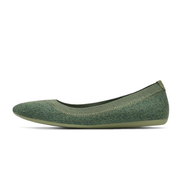 Green Allbirds Wool Breezers Women's Flat Shoes | IN1679OK