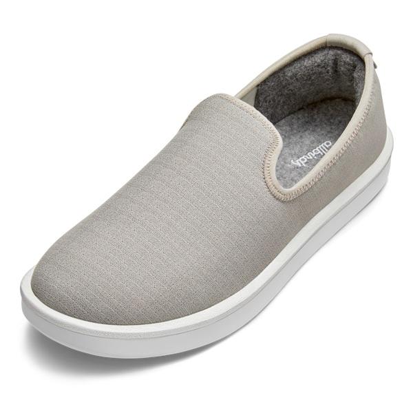 Grey Allbirds Wool Lounger Woven Men\'s Slip On Shoes | IN1086RV