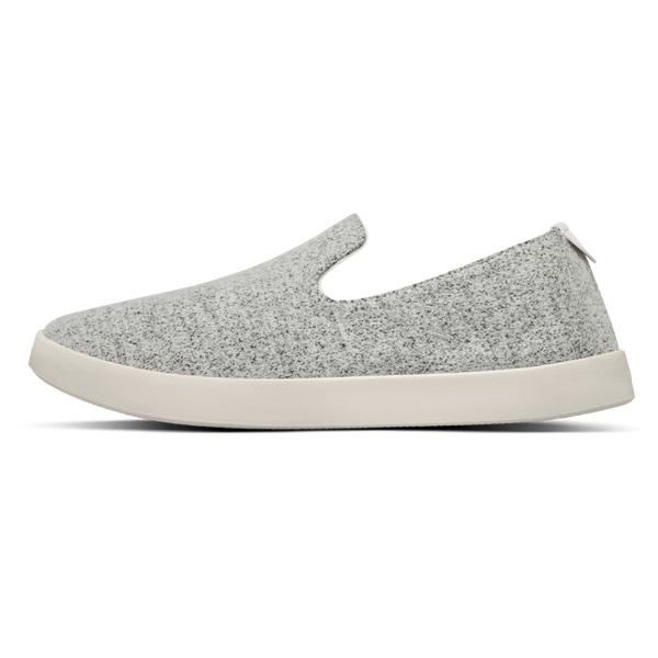 Grey / White Allbirds Wool Loungers Men's Slip On Shoes | IN1097LI