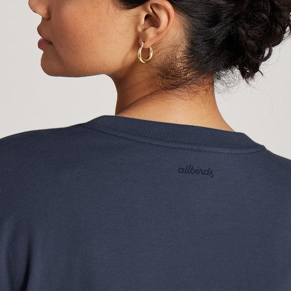 Navy Allbirds Allgood Cotton Long Sleeve Women's T Shirts | IN1742BE